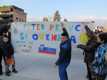 S sprejema ob prihodu z zimskih olimpijskih iger v Pekingu